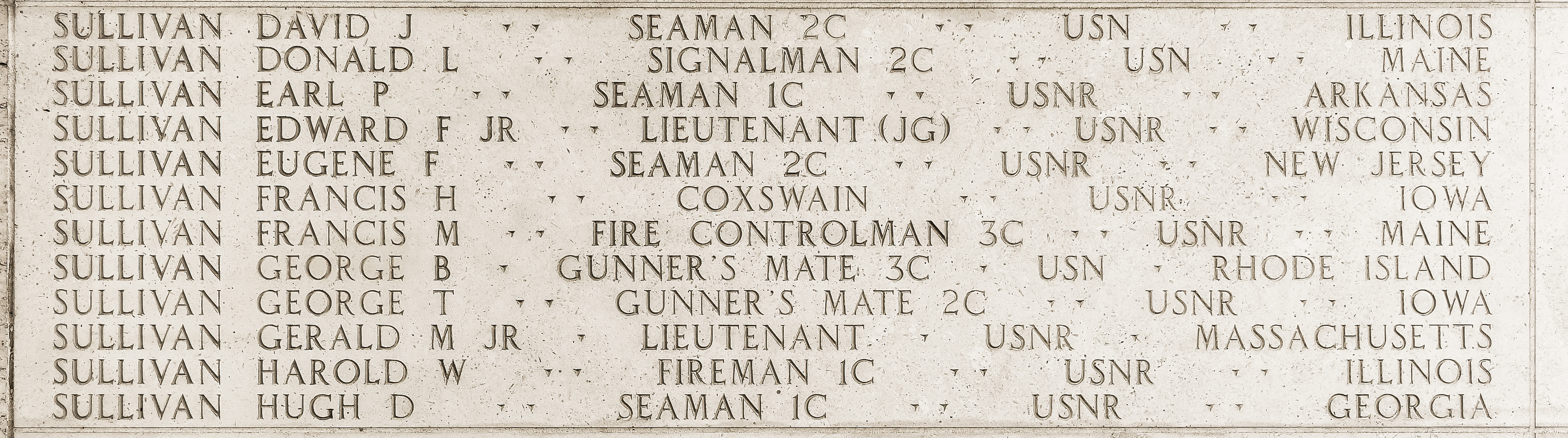 George T. Sullivan, Gunner's Mate Second Class